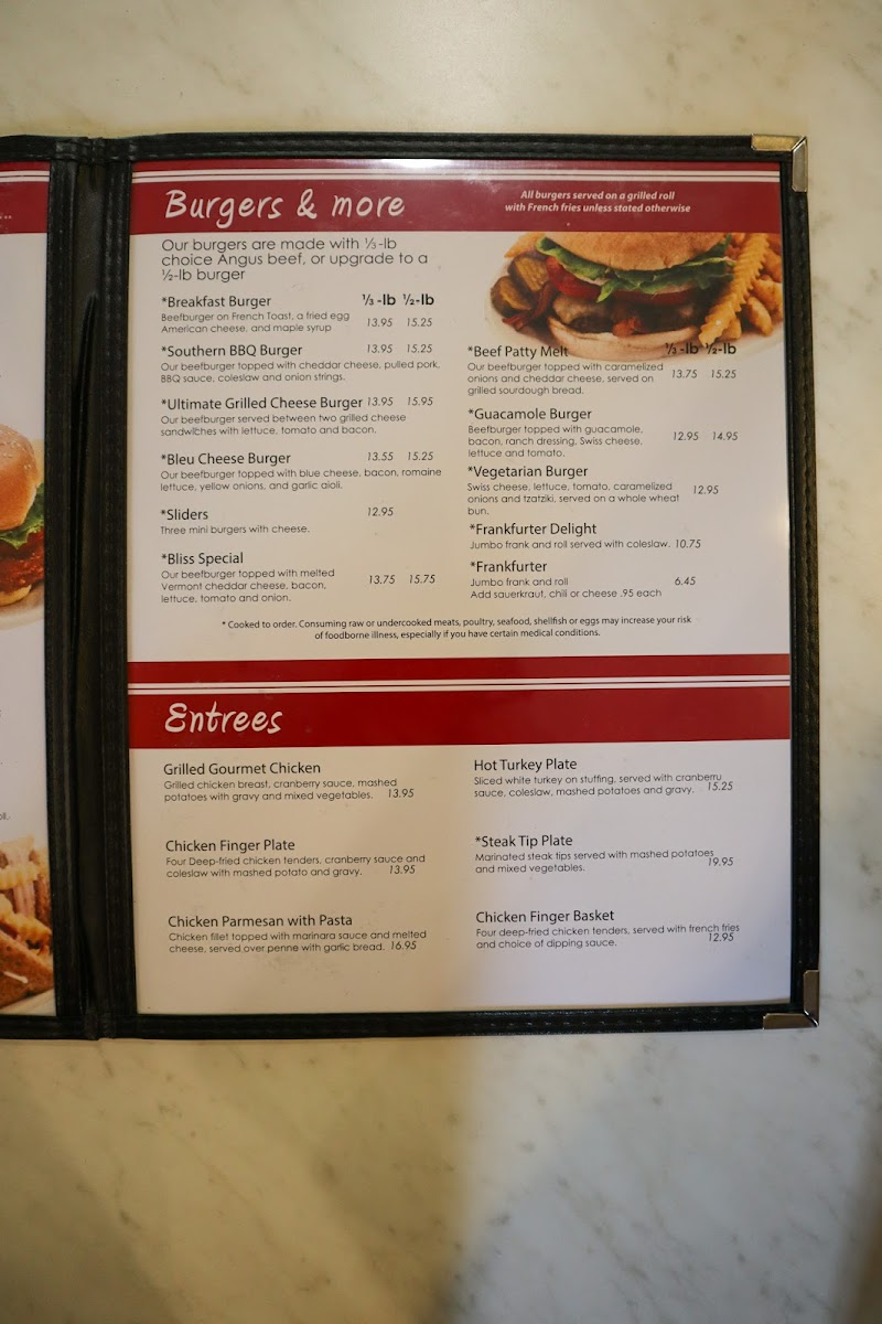 Bliss Restaurant Menu - Image 4